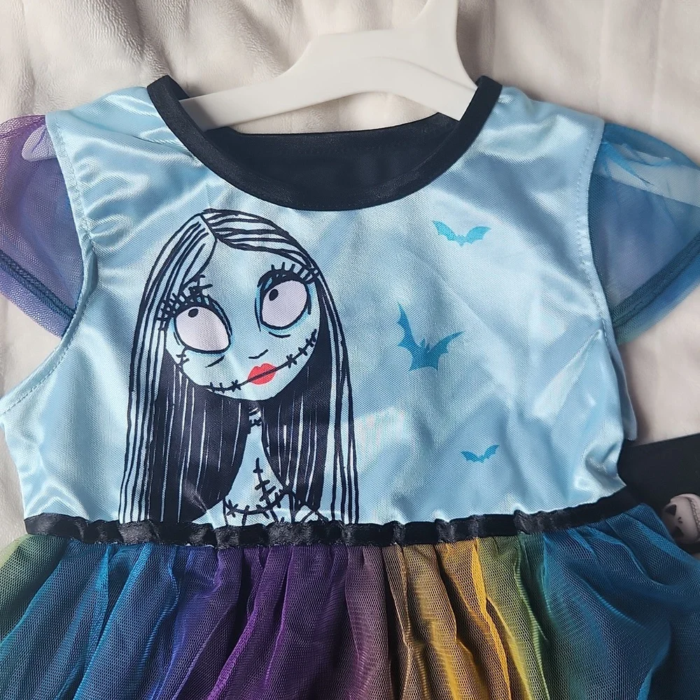 Disney, Nightmare Before Christmas Sally, Youth Halloween Colorful Nightgown - Picture 4 of 8